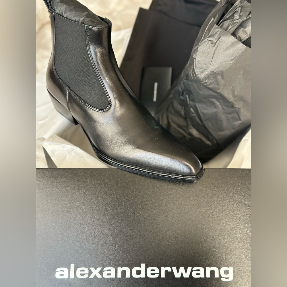 Alexander Wang Ankle Boots Elegant Black Leather Women’s
